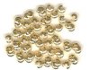 100 3mm Gold Plated Crimp Covers